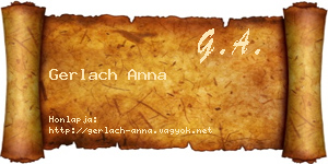 Gerlach Anna névjegykártya