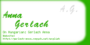anna gerlach business card